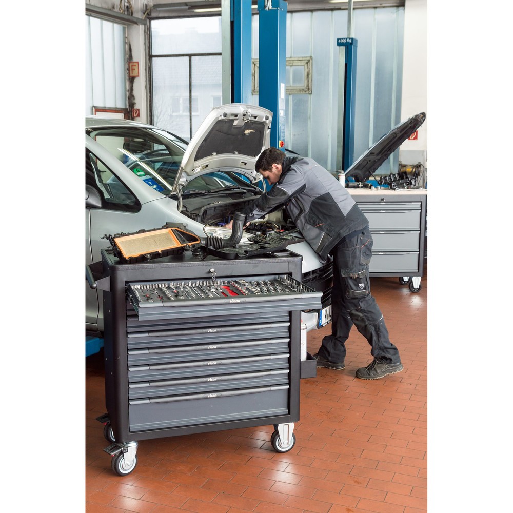 Número de imagen del producto 3: carro|plataforma de herramientas VIGOR® 1000 XL, 8 cajones, vacío