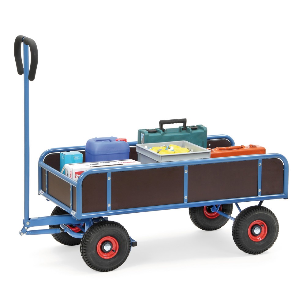 Número de imagen del producto 2: carro|plataforma manual de 2 ejes fetra® con 4 paredes fijas, área de carga An x F 645 x 1,145 mm