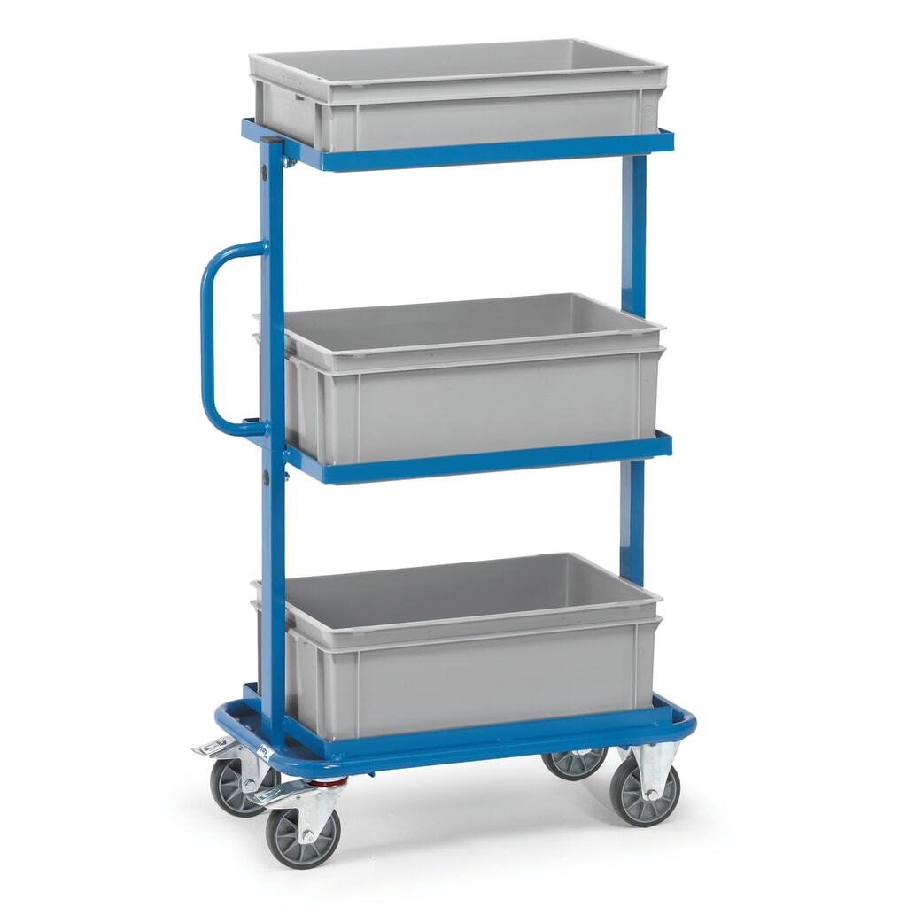 carro|plataforma de montaje fetra®, bastidor|chasis abierto, con cajas