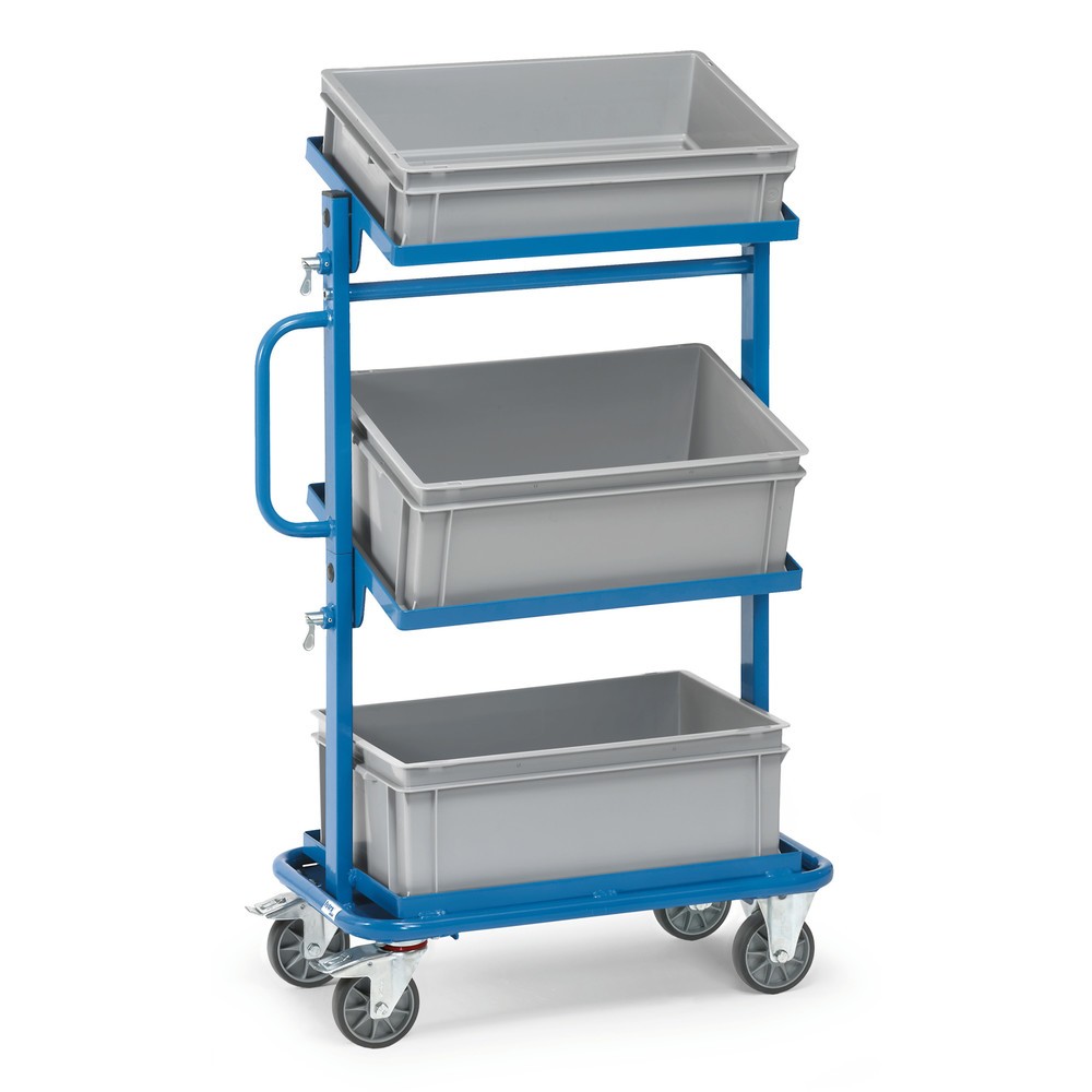 Imagen del producto: carro|plataforma de montaje fetra®, bastidor|chasis abierto, con cajas, inclinable
