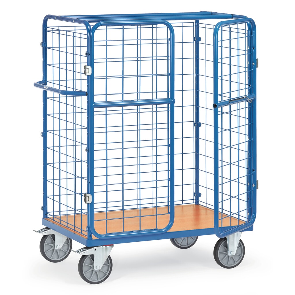 Carro para paquetes fetra®, capacidad de carga 600 kg, superficie de carga BxT 1.000 x 700 mm, altura 1.552 mm Imagen del producto: Carro para paquetes fetra®, capacidad de carga 600 kg, superficie de carga BxT 1.000 x 700 mm, altura 1.552 mm