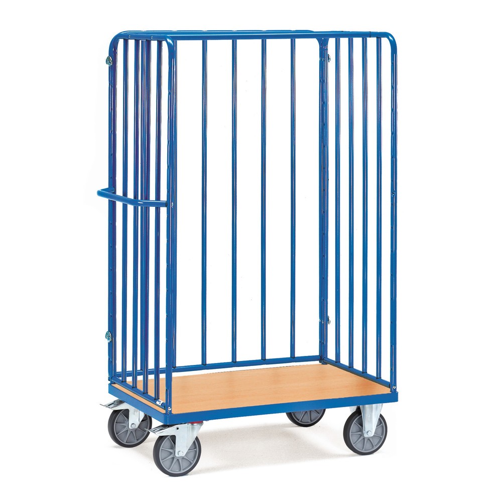 Imagen del producto: carro|plataforma de paquetería fetra®, con 3 paredes de puntal, área de carga An x F 1.000 x 600 mm, altura de construcción 1.800 mm