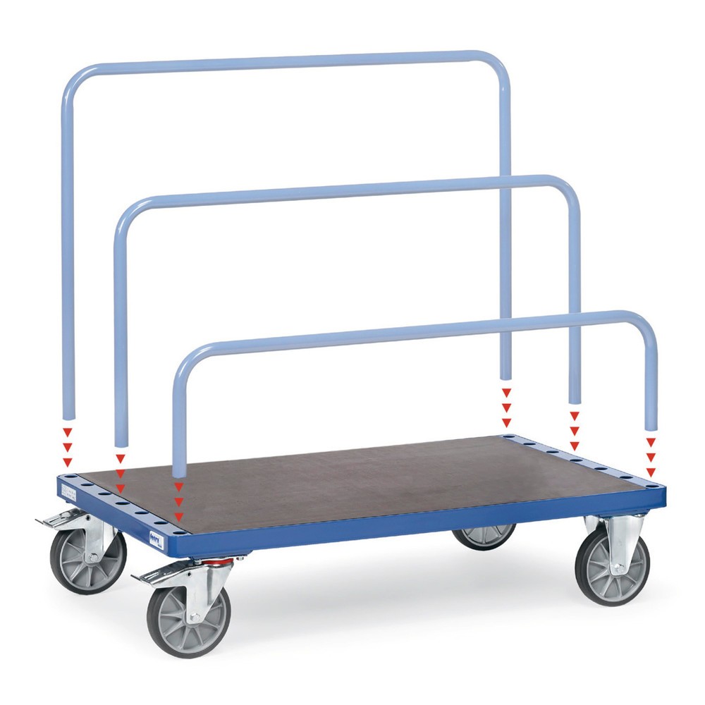 Imagen del producto: carro|plataforma de placas fetra®, sin soporte, área de carga An x F 1.600 x 800 mm, capacidad de carga 750 kg