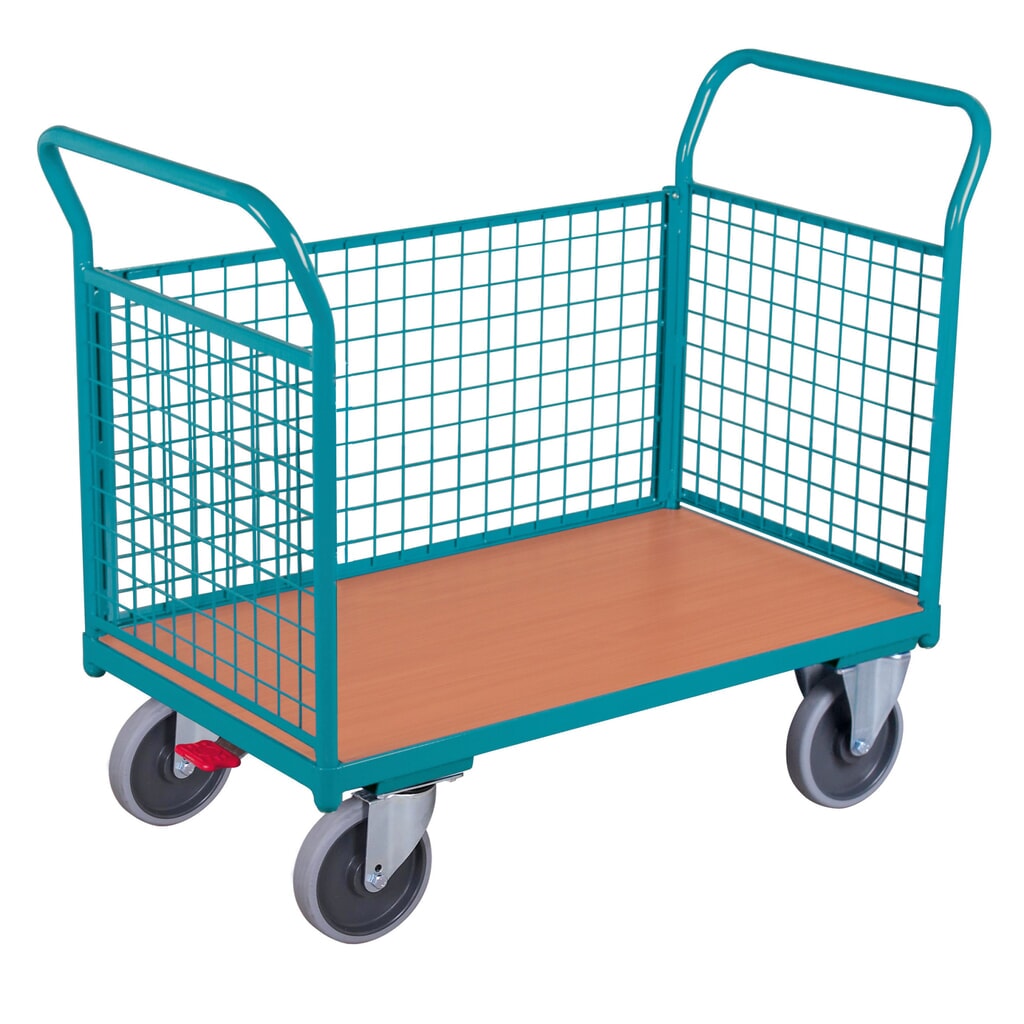 carro|plataforma de plataforma Ameise®, 3 caras con paredes de celosía, área de carga An x F. 676 x 1.000 mm Imagen del producto: carro|plataforma de plataforma Ameise®, 3 caras con paredes de celosía, área de carga An x F. 676 x 1.000 mm