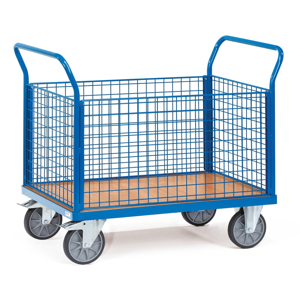 Imagen del producto: carro|plataforma de plataforma fetra®, 4 caras con paredes de celosía, área de carga An x F 800 x 1.200 mm
