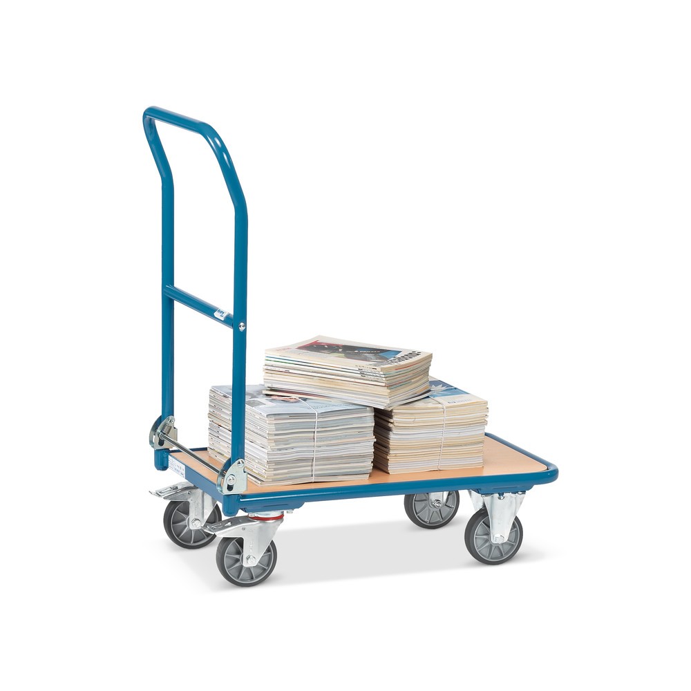 Número de imagen del producto 5: carro|plataforma de plataforma fetra® con área de carga de madera, portacarpetas colgantes plegable, ancho An x F 450 x 720 mm, capacidad de carga 150 kg
