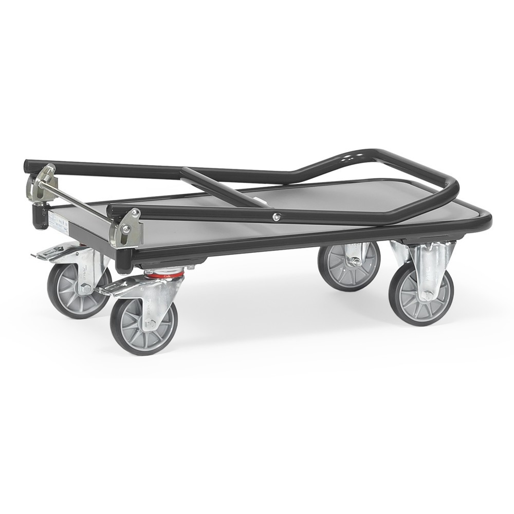 Número de imagen del producto 2: carro|plataforma de plataforma fetra® con zona de carga de madera, soporte con bisagras, ancho An x F 600 x 900 mm, capacidad de carga 250 kg, gris antracita