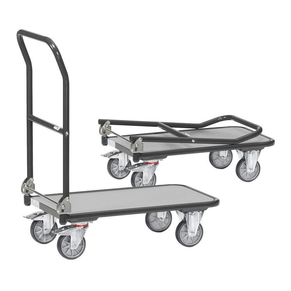 Número de imagen del producto 3: carro|plataforma de plataforma fetra® con zona de carga de madera, soporte con bisagras, ancho An x F 600 x 900 mm, capacidad de carga 250 kg, gris antracita