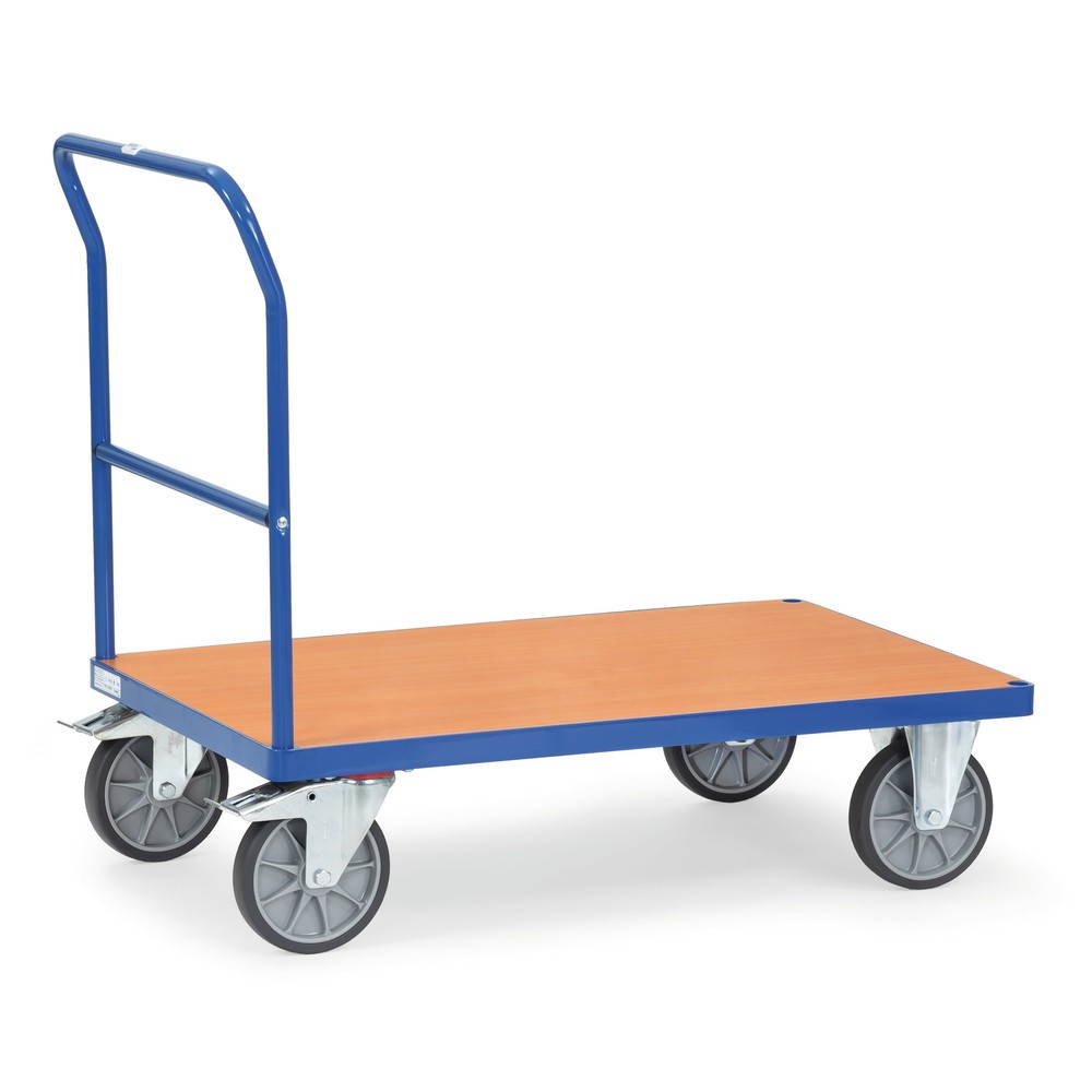 Número de imagen del producto 1: carro|plataforma de plataforma fetra® con manillar, área de carga An x F 500 x 850 mm, azul brillante