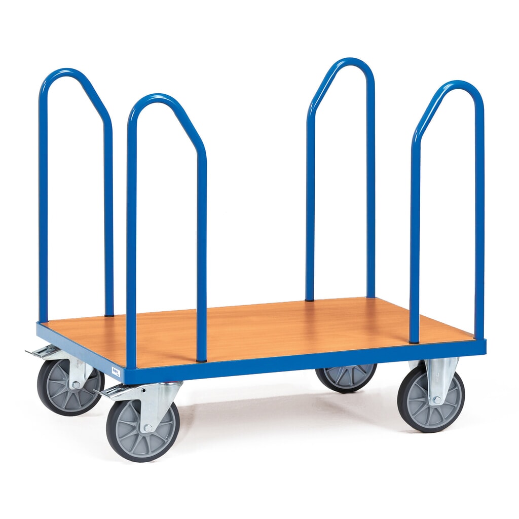 Imagen del producto: carro|plataforma de plataforma fetra® con soportes laterales, área de carga An x F 500 x 850 mm