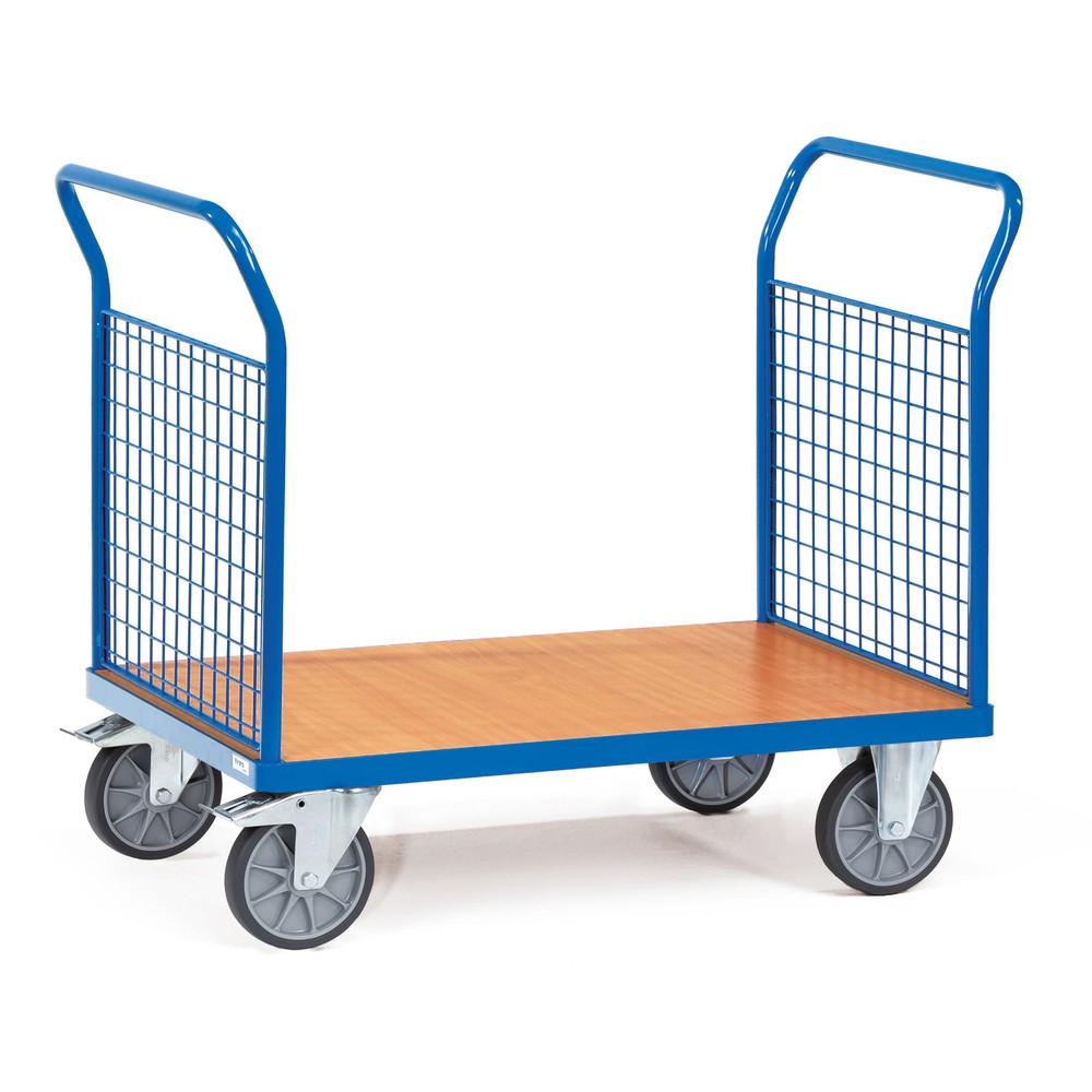 Imagen del producto: carro|plataforma de plataforma fetra®, de 2 caras con paredes de celosía, área de carga An x F 800 x 1.200 mm
