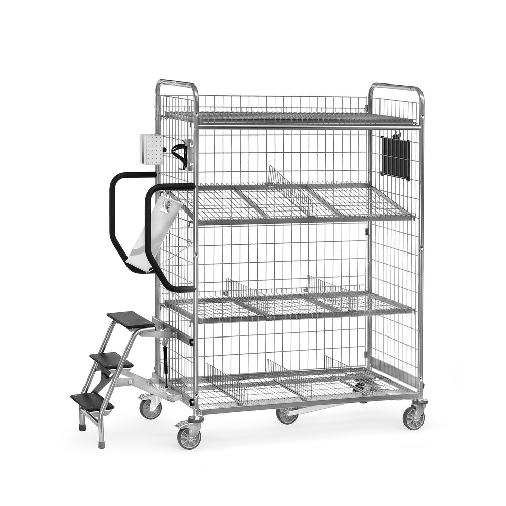 Número de imagen del producto 2: carro|plataforma para picking fetra®, alto H x An x F 1.825 x 690 x 1.491 mm