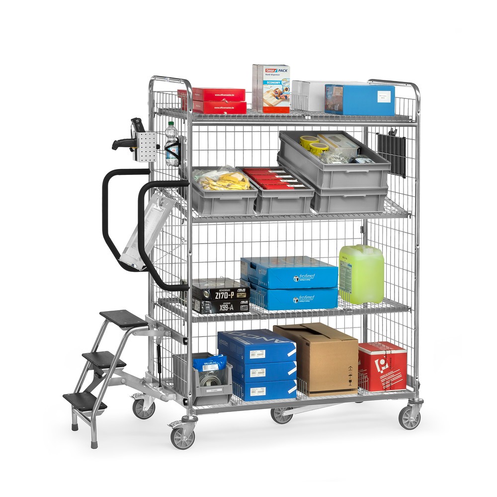Número de imagen del producto 3: carro|plataforma para picking fetra®, alto H x An x F 1.825 x 690 x 1.491 mm