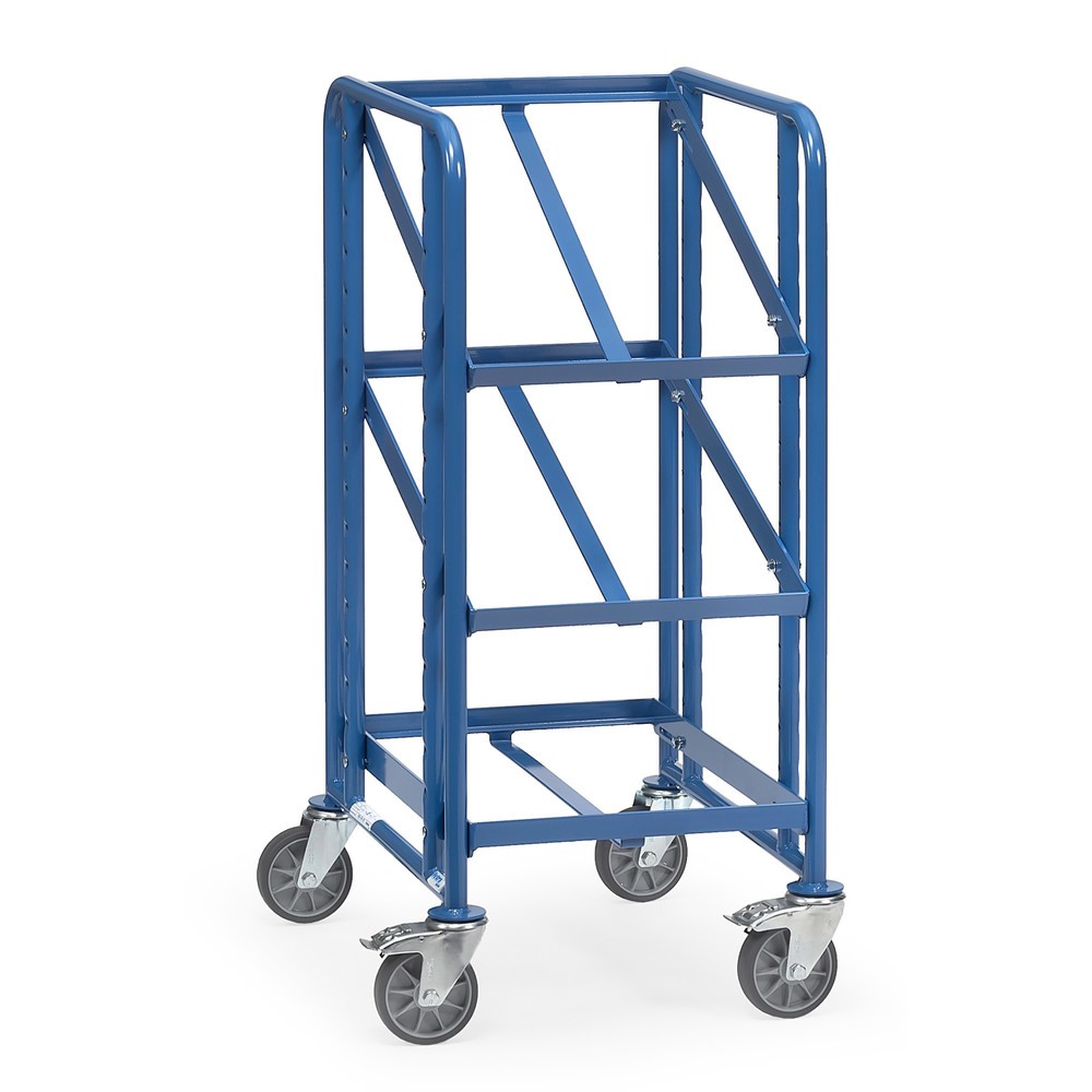 Imagen del producto: carro|plataforma de suelo Eurobox fetra®, bastidor|chasis abierto, capacidad de carga 250 kg, 3 pisos à 410 x 610 mm