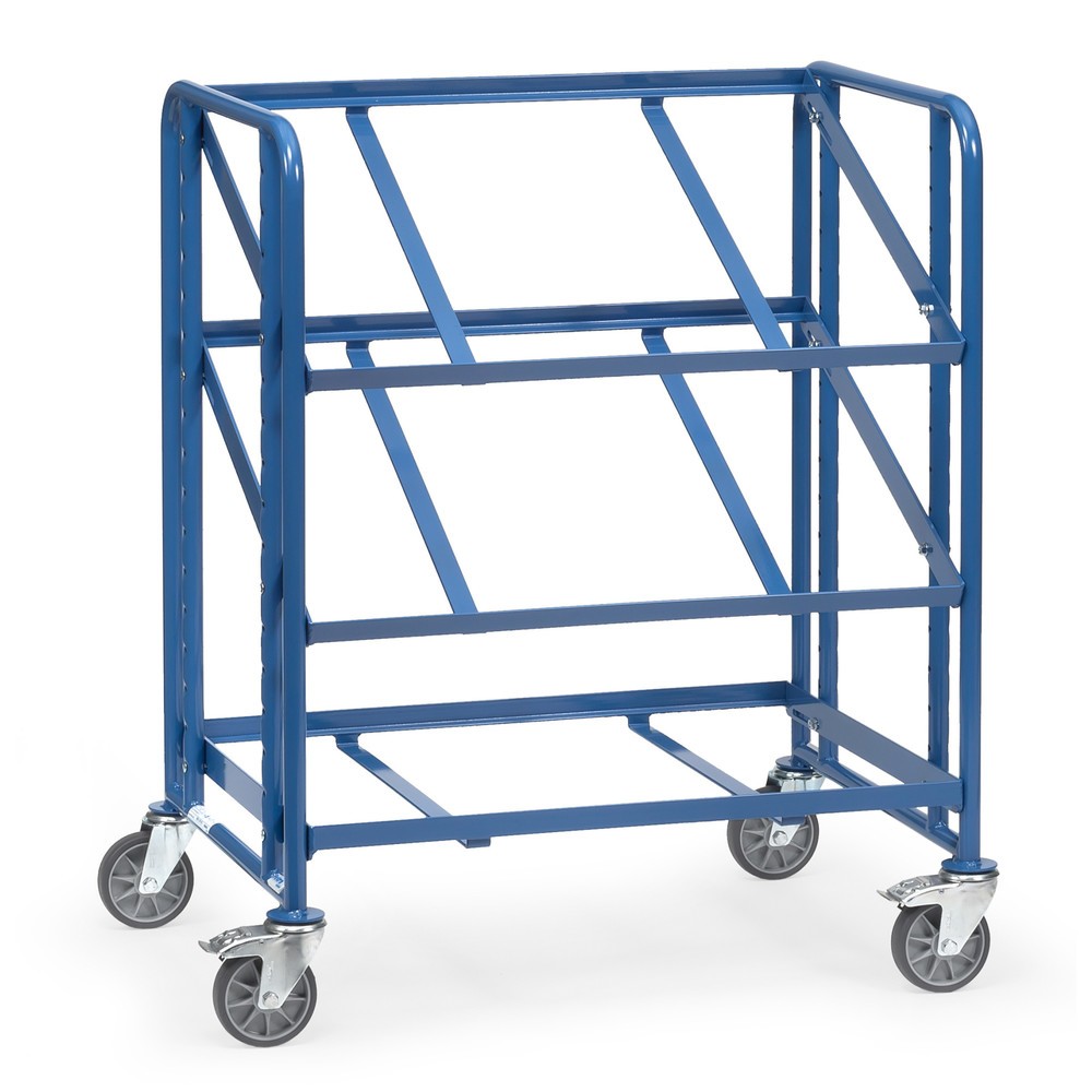 Imagen del producto: carro|plataforma de suelo Eurobox fetra®, bastidor|chasis abierto, capacidad de carga 250 kg, 3 pisos de 820 x 610 mm