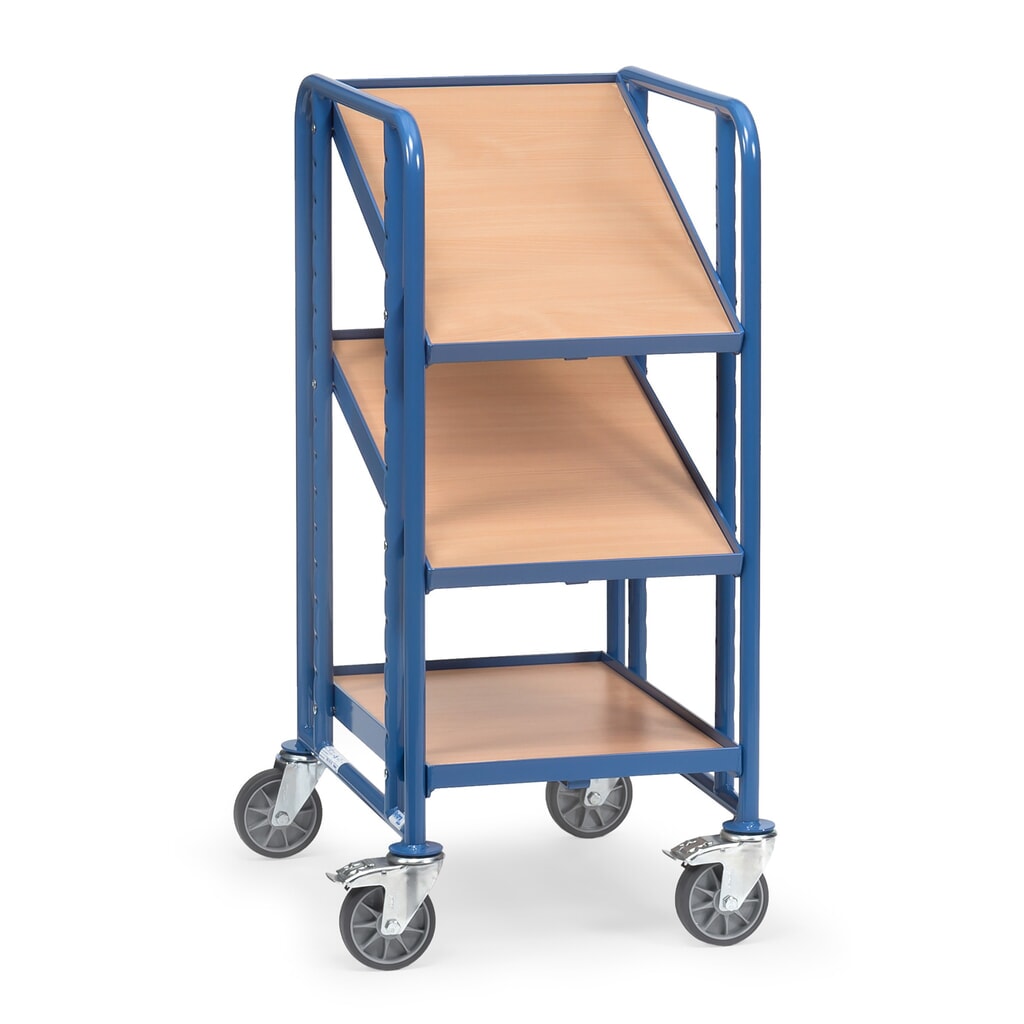 carro|plataforma de suelo Eurobox fetra®, con estantes