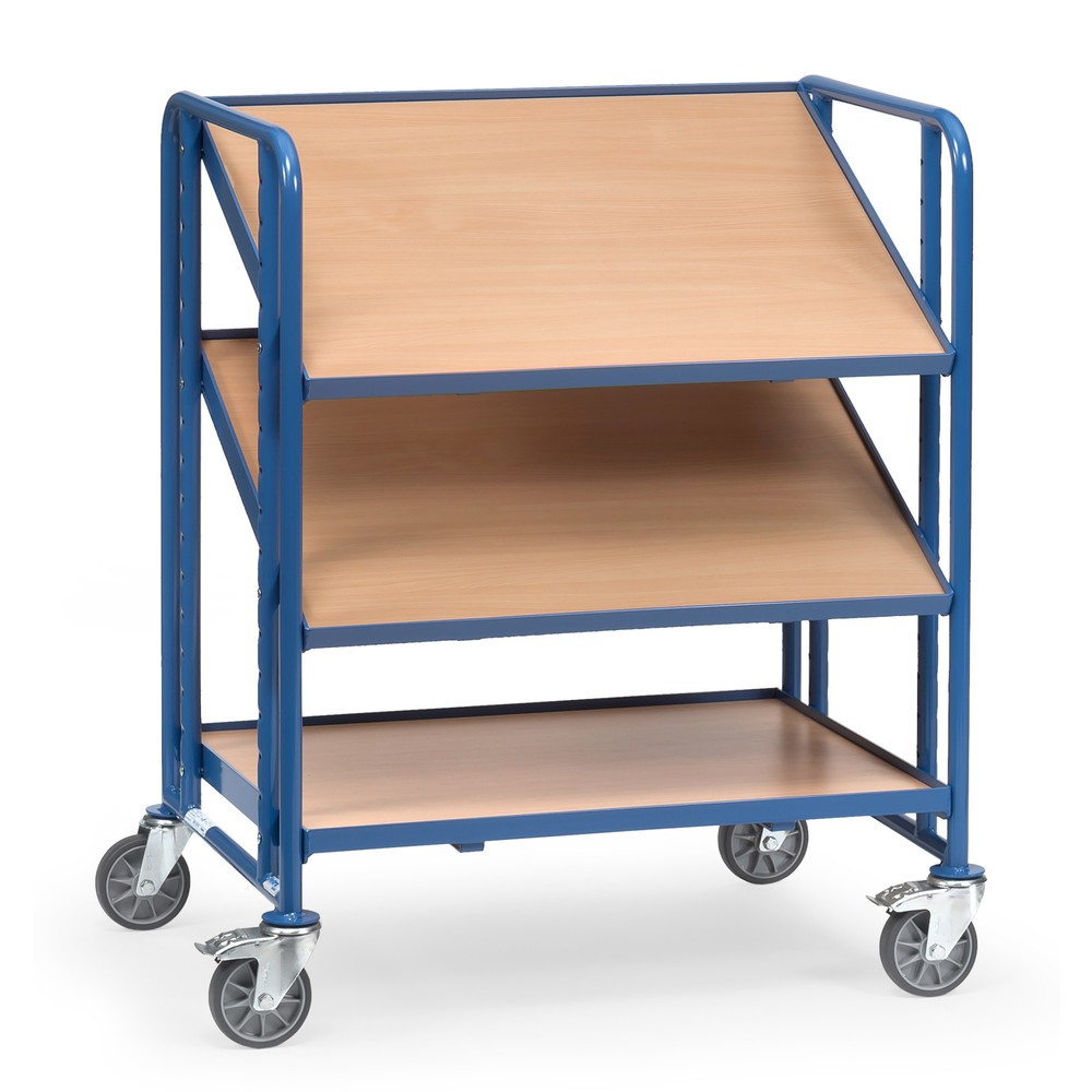Imagen del producto: carro|plataforma de suelo Eurobox fetra®, con estantes, capacidad de carga 250 kg, 3 pisos à 820 x 610 mm