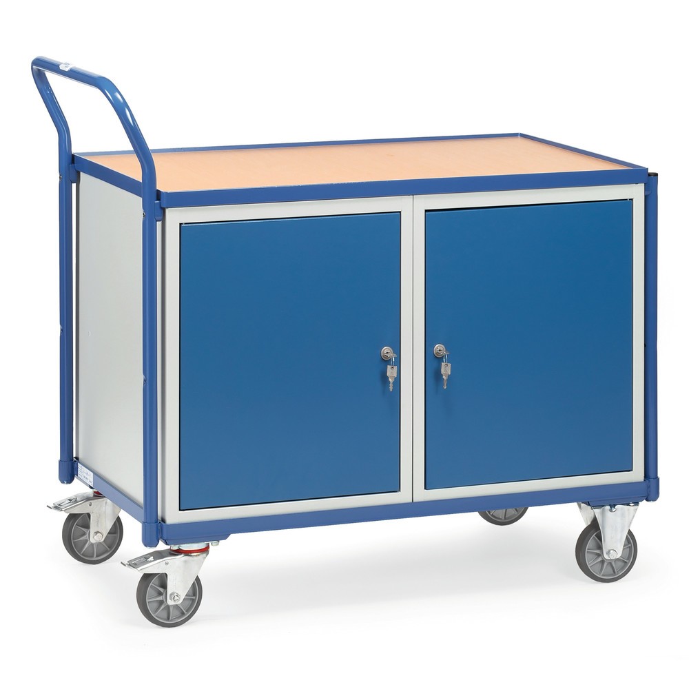 Imagen del producto: carro|plataforma de taller fetra®, 2 armarios, capacidad de carga 300 kg