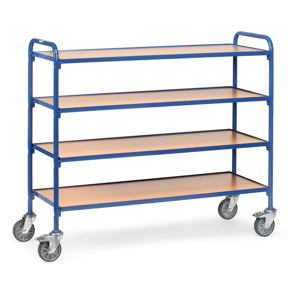 Imagen del producto: carro|plataforma lateral fetra® para cajas de almacenamiento con frente abierto, con placas base à 1.250 x 470 mm