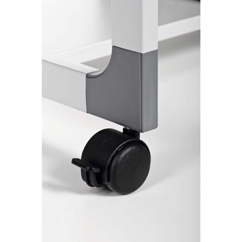 Número de imagen del producto 4: Carro portacarpetas colgantes para 100 carpetas + bandeja para archivadores, gris, con cerradura