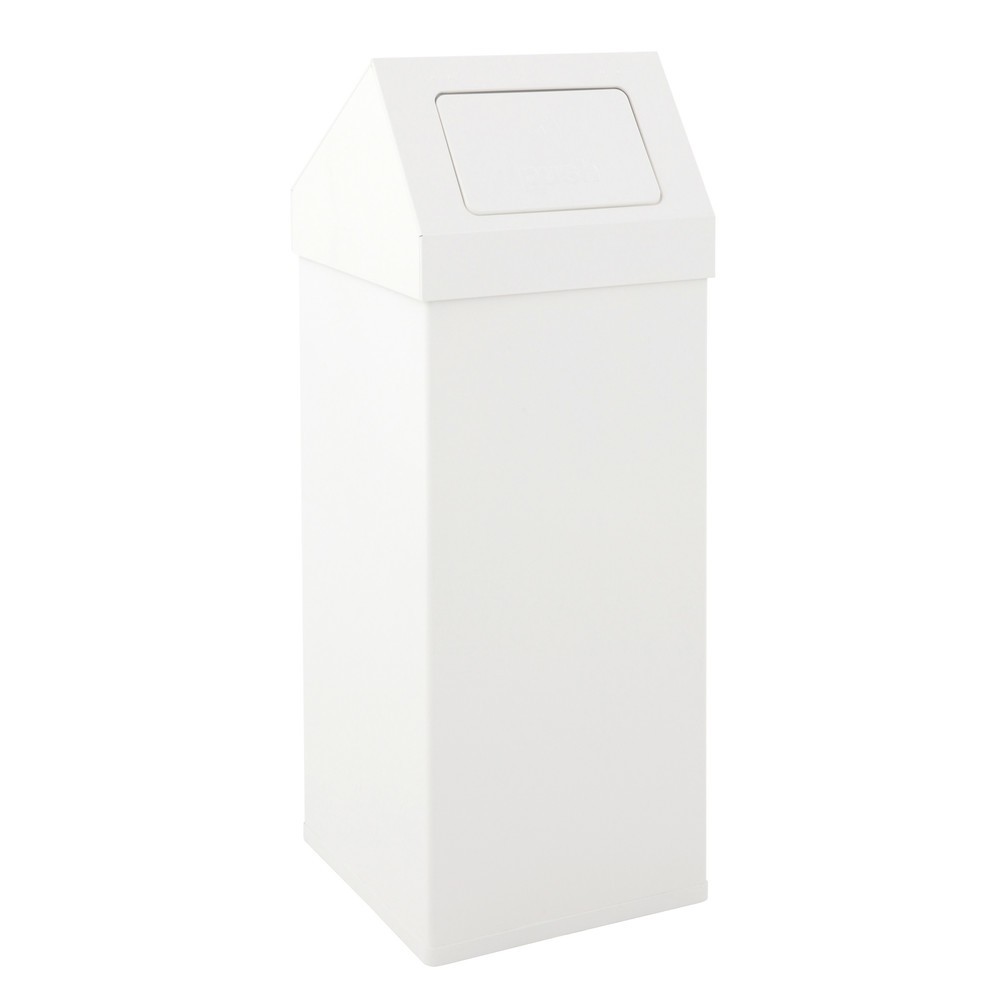 Imagen del producto: Cubo de residuos CARRO Push, 110 litros, aluminio, blanco