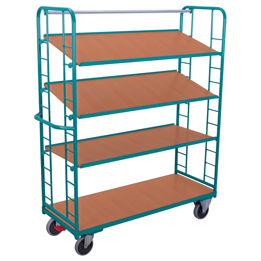 Imagen del producto: carros con estantes Ameise®, 3 suelos de madera variables cada uno 1.615 x 635 mm