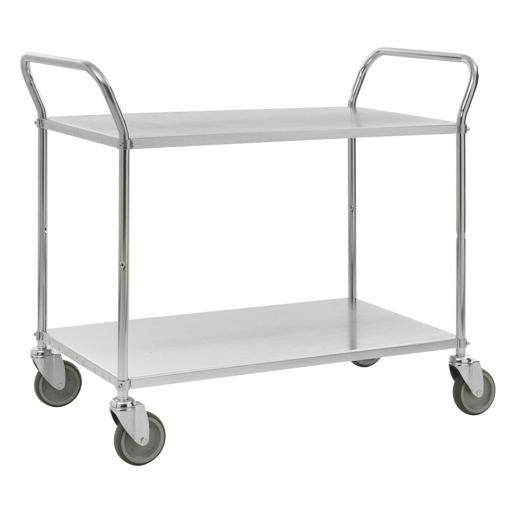 carros con estantes, capacidad de carga 250 kg, 2 estantes, alto H x An x F 940 x 480 x 1.080 mm Imagen del producto: carros con estantes, capacidad de carga 250 kg, 2 estantes, alto H x An x F 940 x 480 x 1.080 mm
