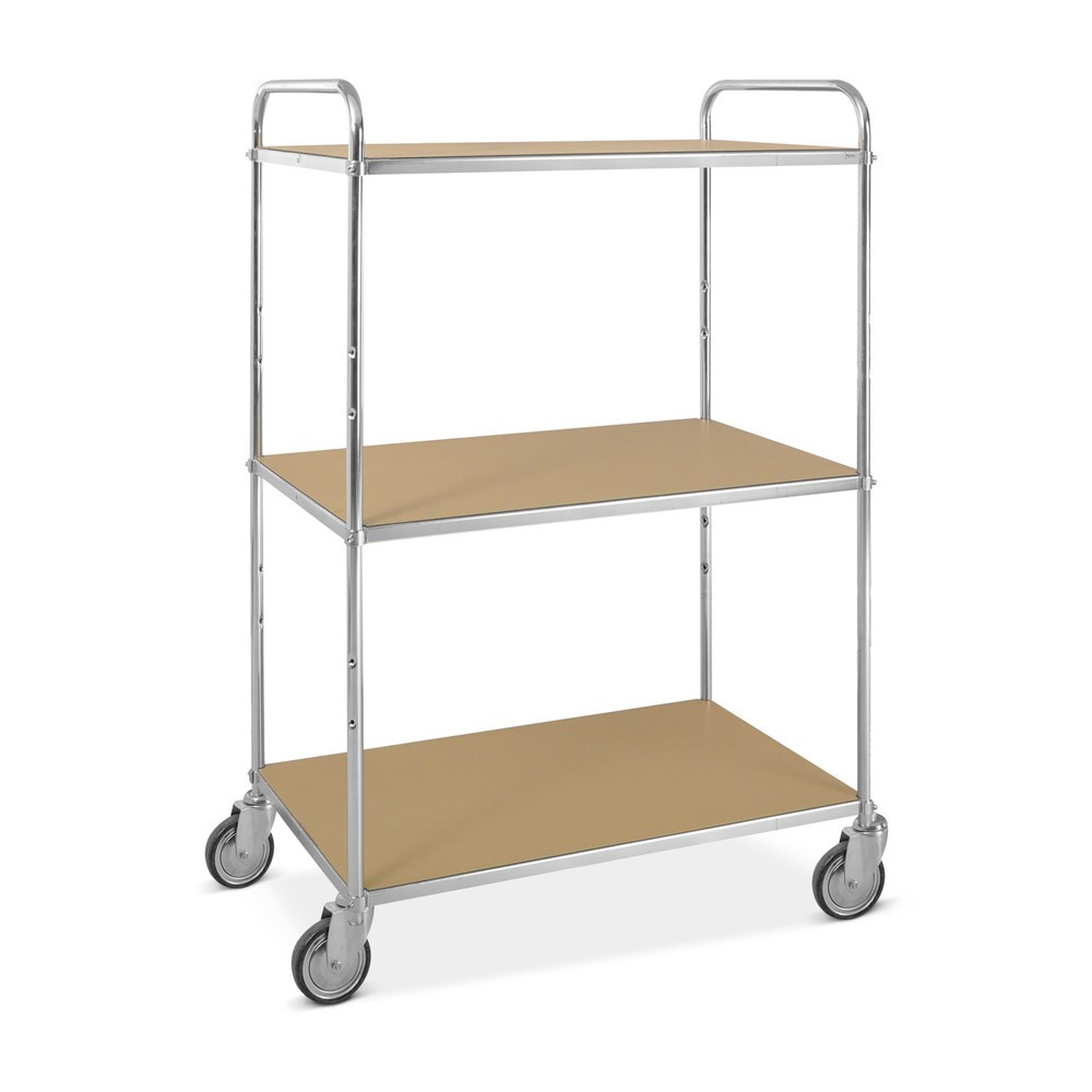 Imagen del producto: carro|plataforma de suelo ESD, altura de construcción del grillete 1.445 mm, 3 estantes de 940 x 540 mm