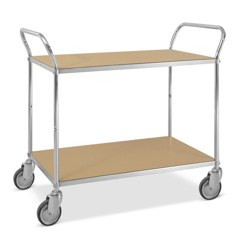 Imagen del producto: carros con estantes ESD, altura de construcción soporte 940 mm, 2 estantes de 940 x 540 mm