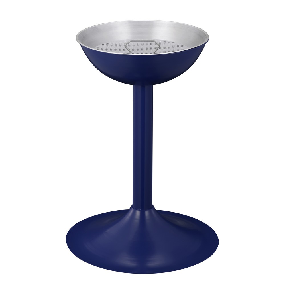 Número de imagen del producto 1: Cenicero de columna de acero con pieza insertada y rejilla redondo azul