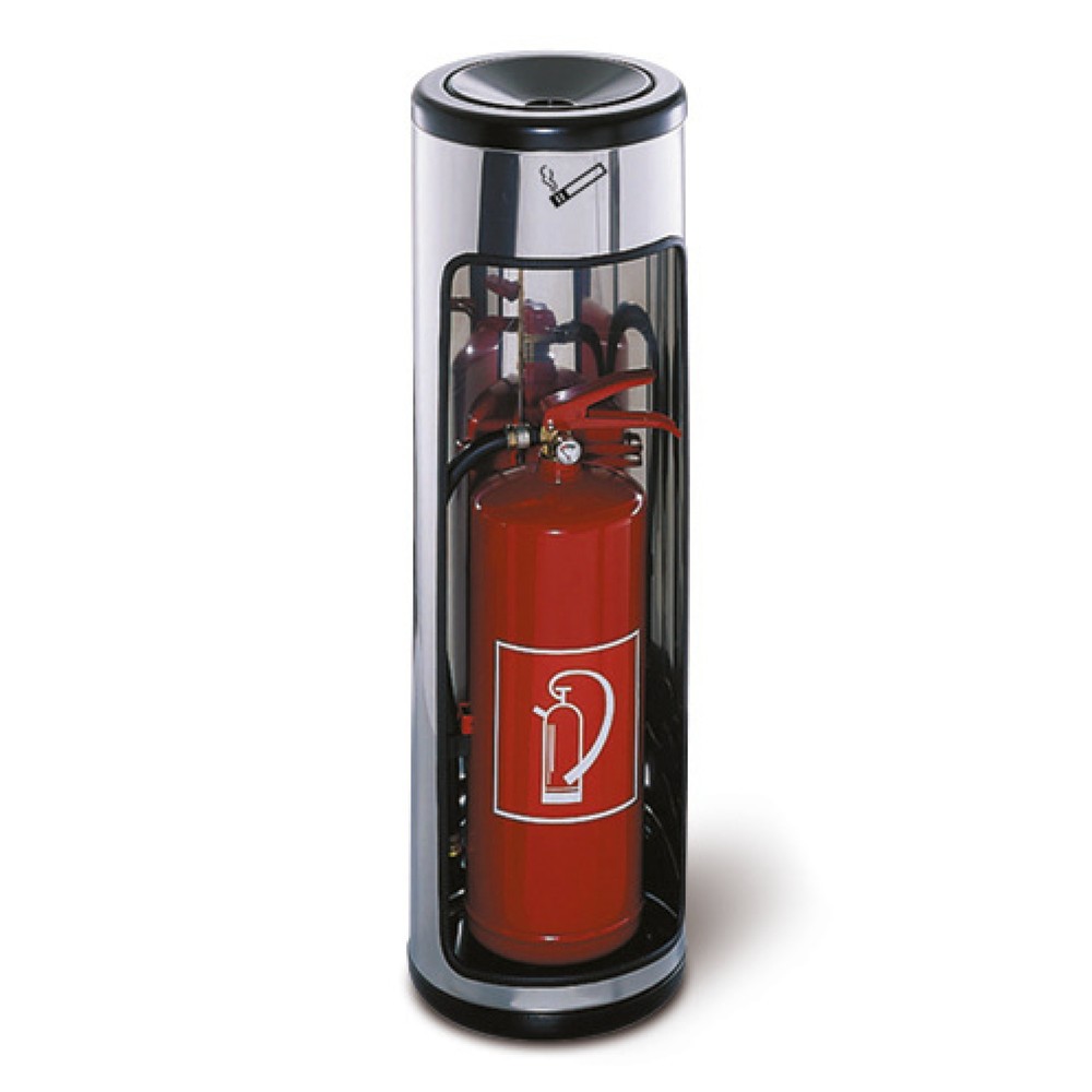 Imagen del producto: Cenicero de seguridad de 6 kg con espacio de estacionamiento para extintor de incendios