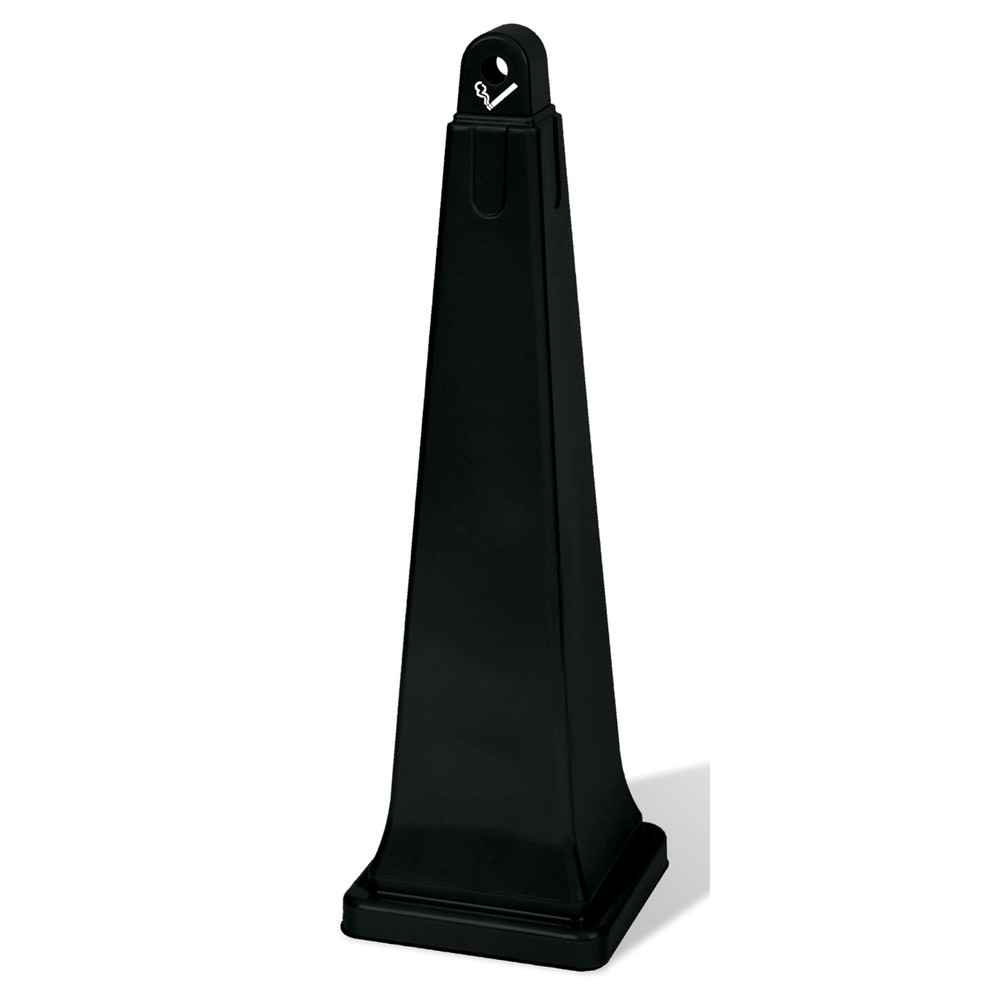 Imagen del producto: Cenicero de columna Rubbermaid® GroundsKeeper , negro, 1.001 x 311 x 311 mm (alto x ancho x fondo)
