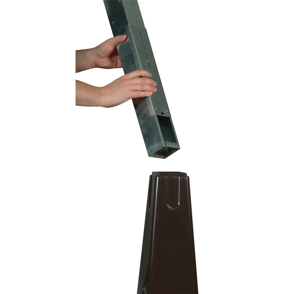 Número de imagen del producto 2: Cenicero de columna Rubbermaid® GroundsKeeper , negro, 1.001 x 311 x 311 mm (alto x ancho x fondo)