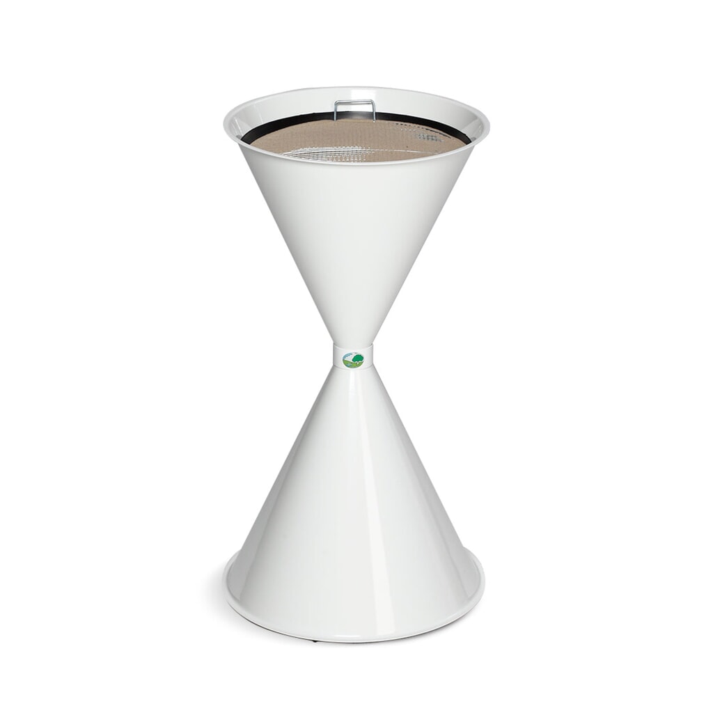 Imagen del producto: Cenicero de columna VAR® CLASSIC, acero, blanco tráfico