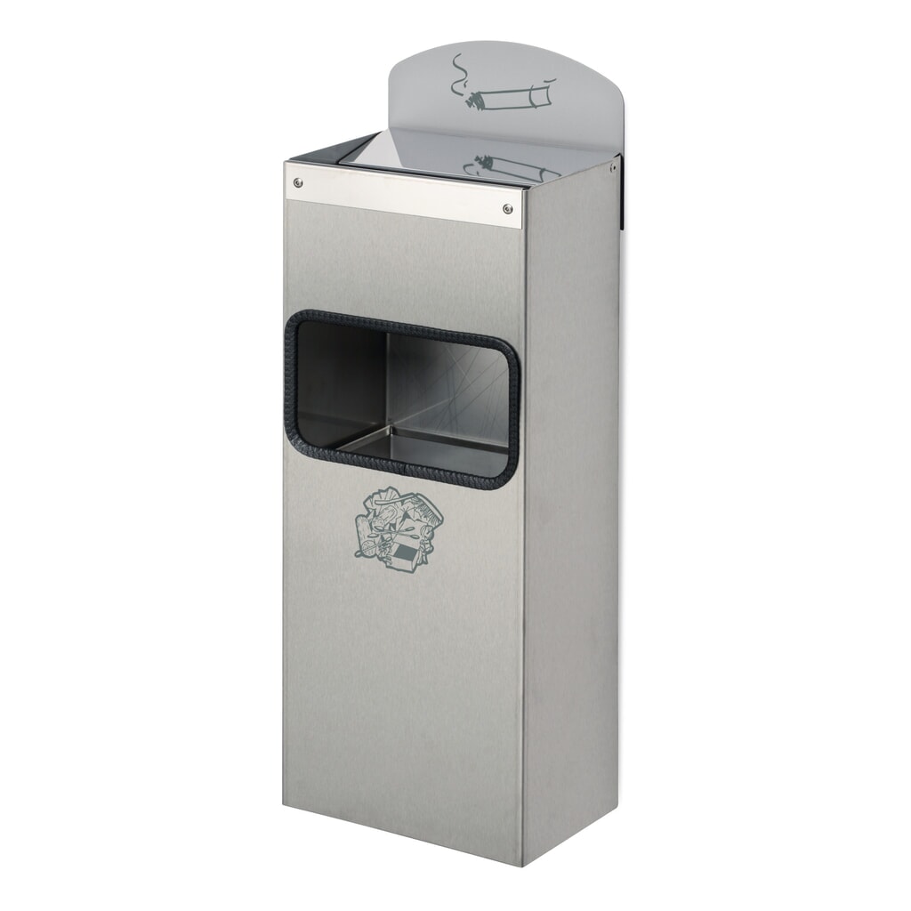 Imagen del producto: Cenicero de pared VAR®, acero inoxidable, modelo combinado
