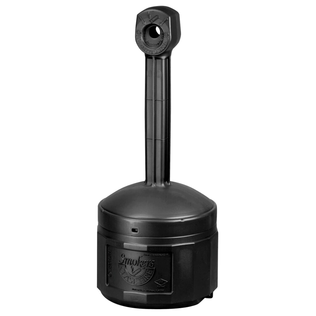 Imagen del producto: Justrite® - Cenicero autoextinguible de seguridad (15 L), color negro