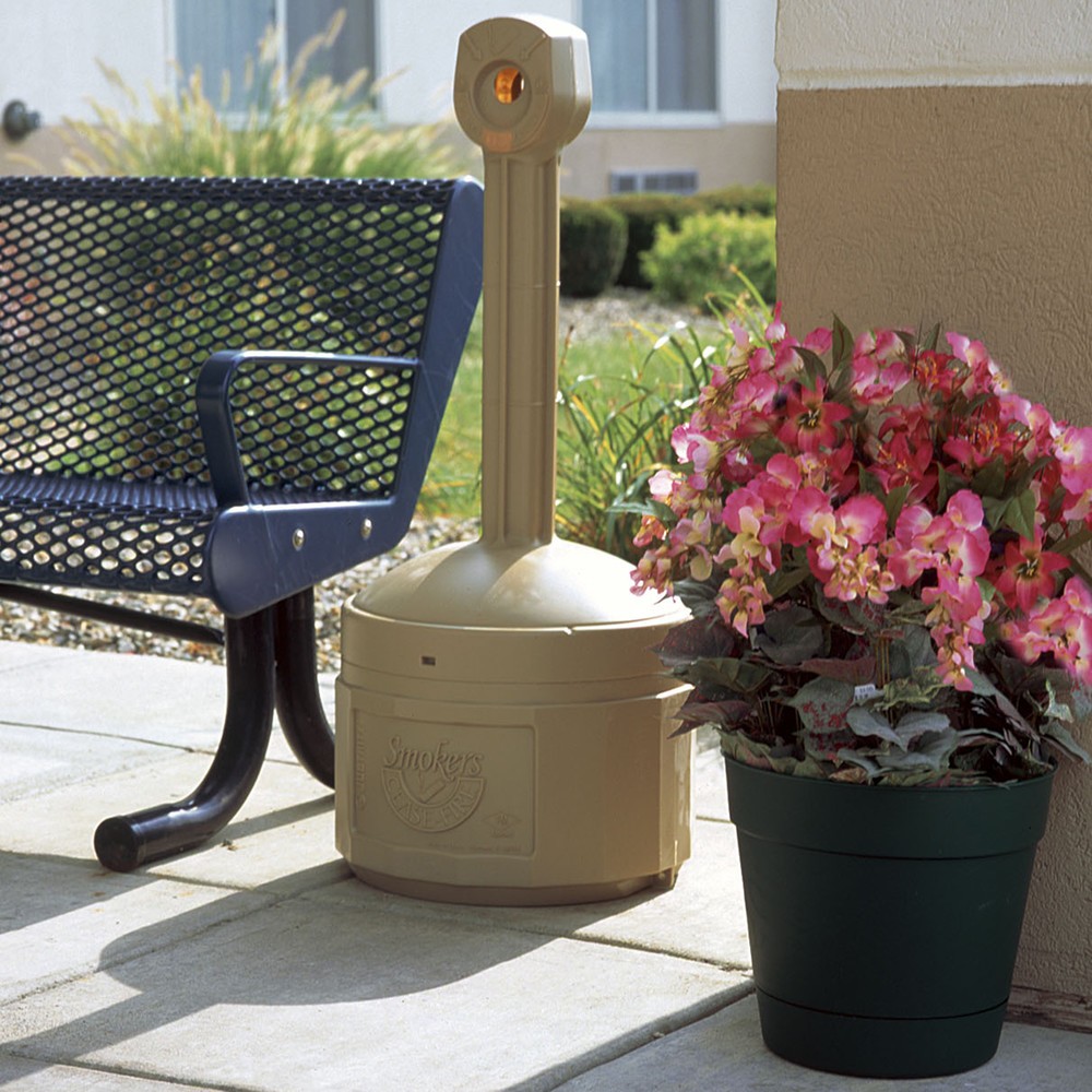 Número de imagen del producto 6: Justrite® Cenicero de seguridad autoextinguible, 15 litros, color beige