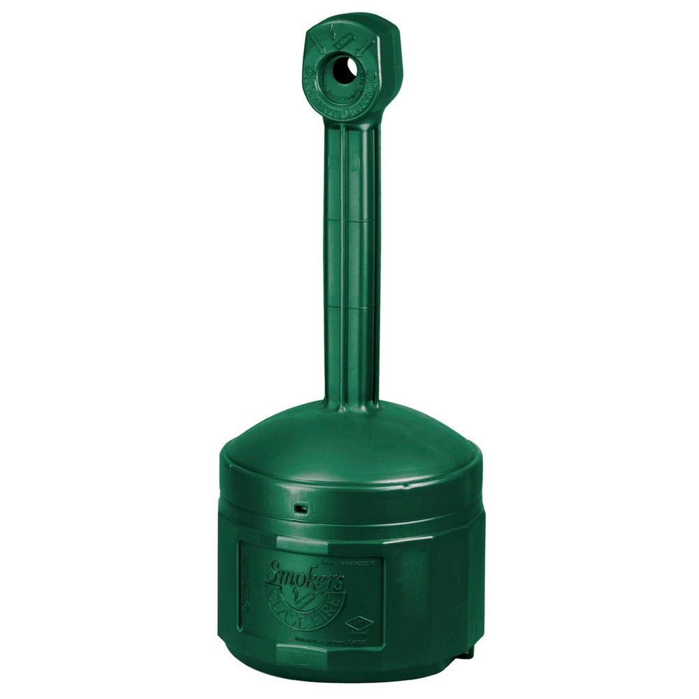 Número de imagen del producto 1: Justrite® - Cenicero autoextinguible de seguridad (15 L), color verde