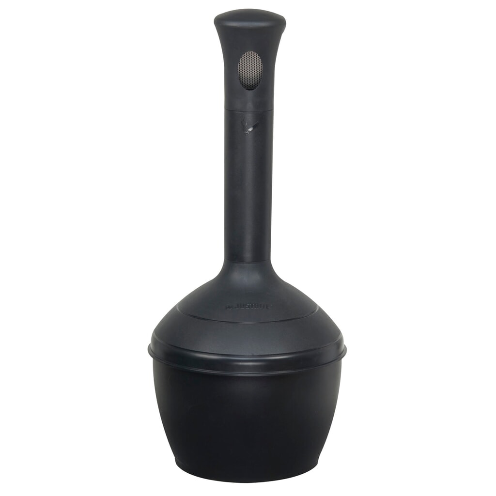Justrite Elite™ - Cenicero de seguridad (15 L), color negro Imagen del producto: Justrite Elite™ - Cenicero de seguridad (15 L), color negro