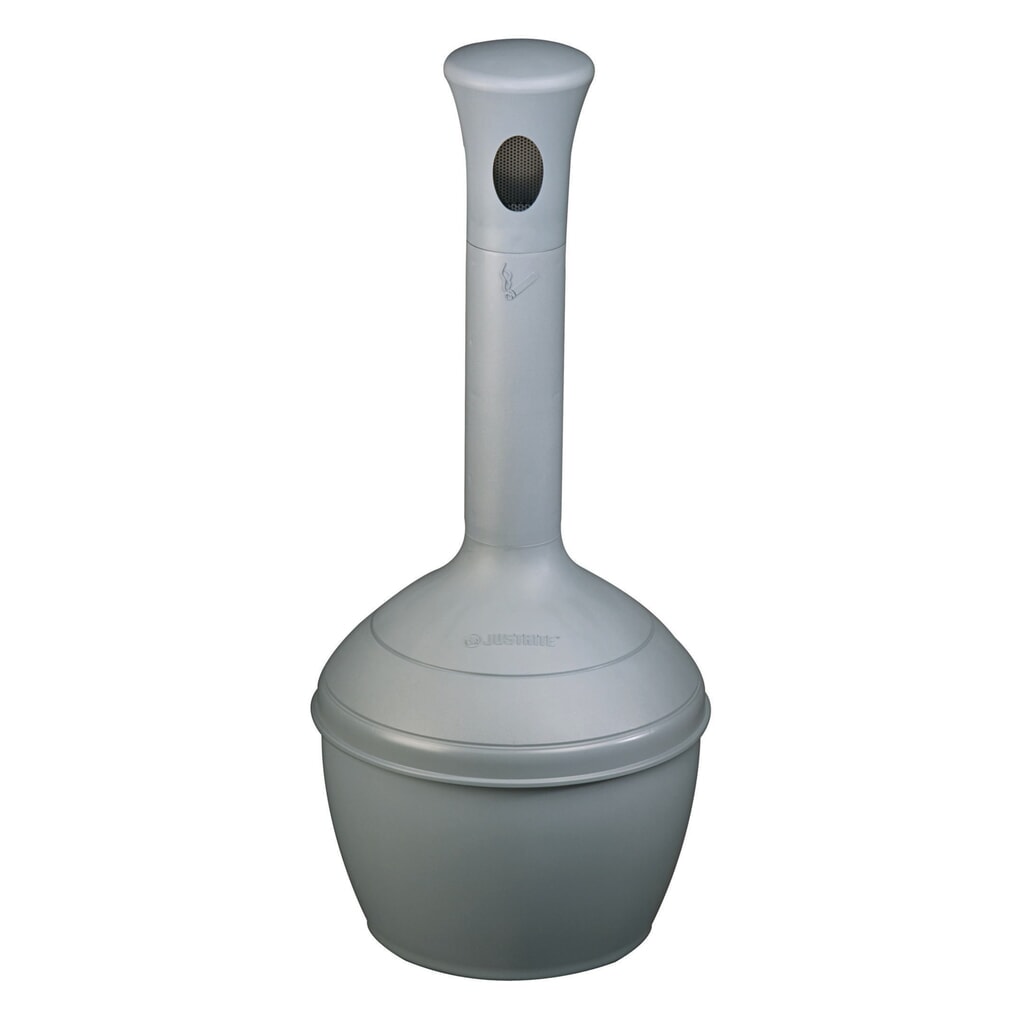 Justrite Elite™ - Cenicero de seguridad (15 L), color gris Imagen del producto: Justrite Elite™ - Cenicero de seguridad (15 L), color gris