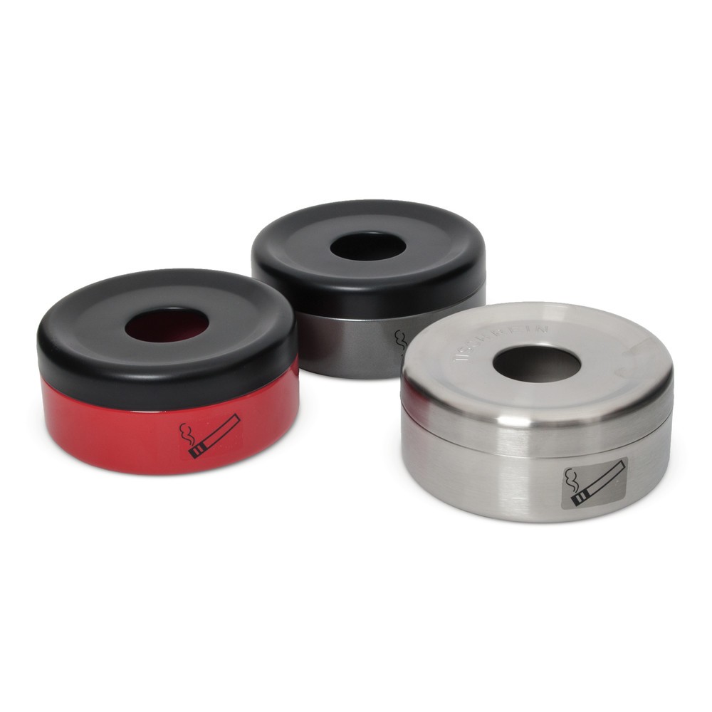 Número de imagen del producto 1: Cenicero de mesa de seguridad, capacidad de 0,2 l, plata de níquel