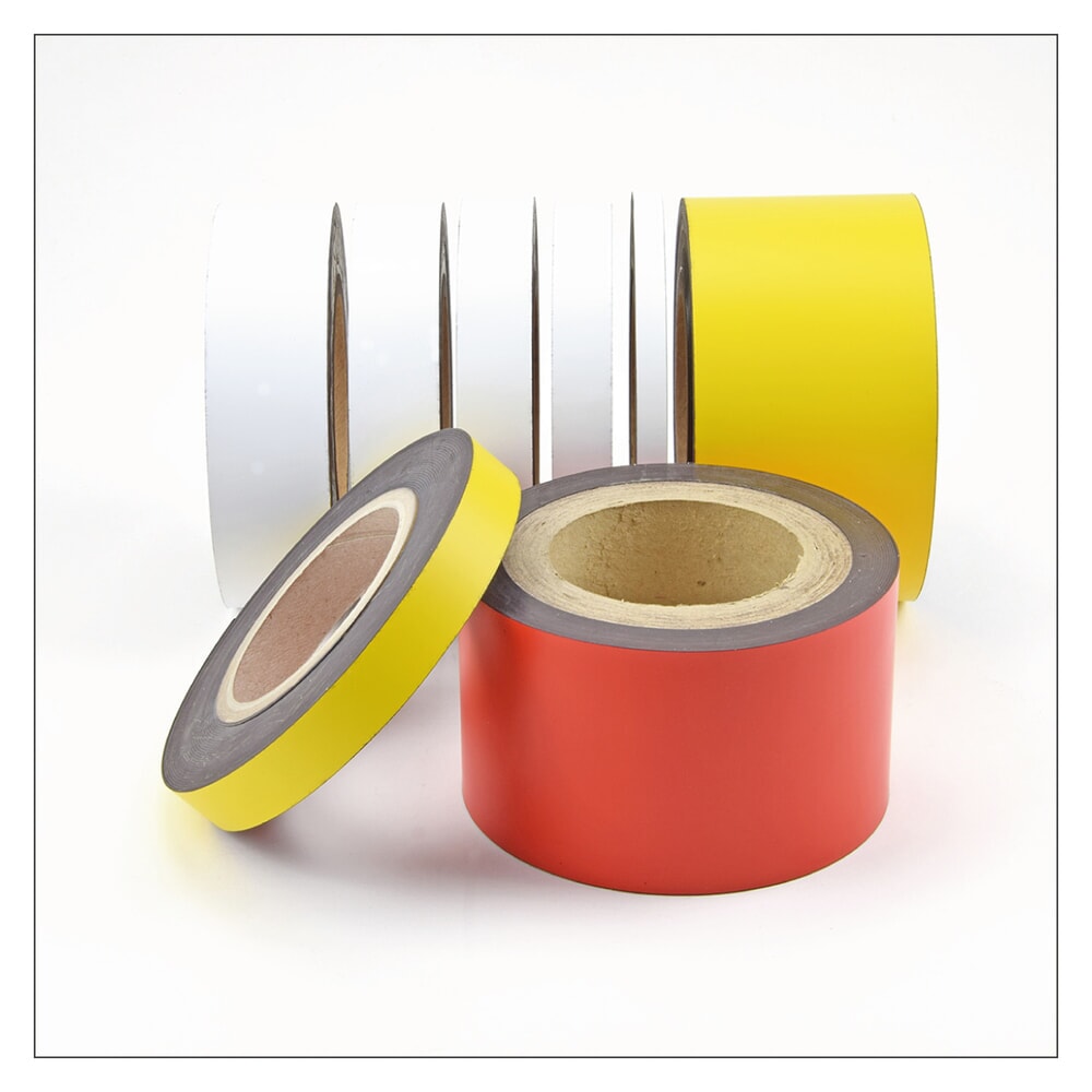 Número de imagen del producto 2: Cinta magnética para etiquetas, rollo, ancho 30 mm, amarillo