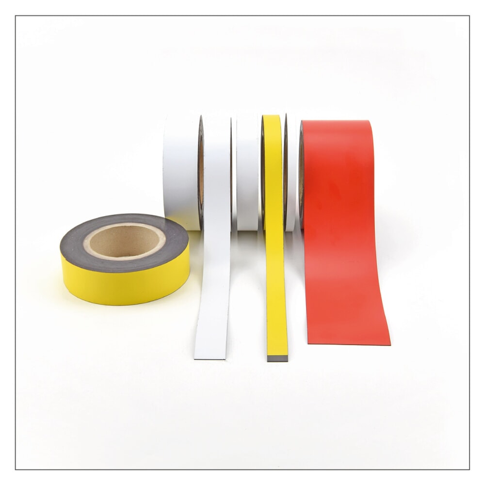 Número de imagen del producto 4: Cinta magnética para etiquetas, rollo, ancho 30 mm, amarillo