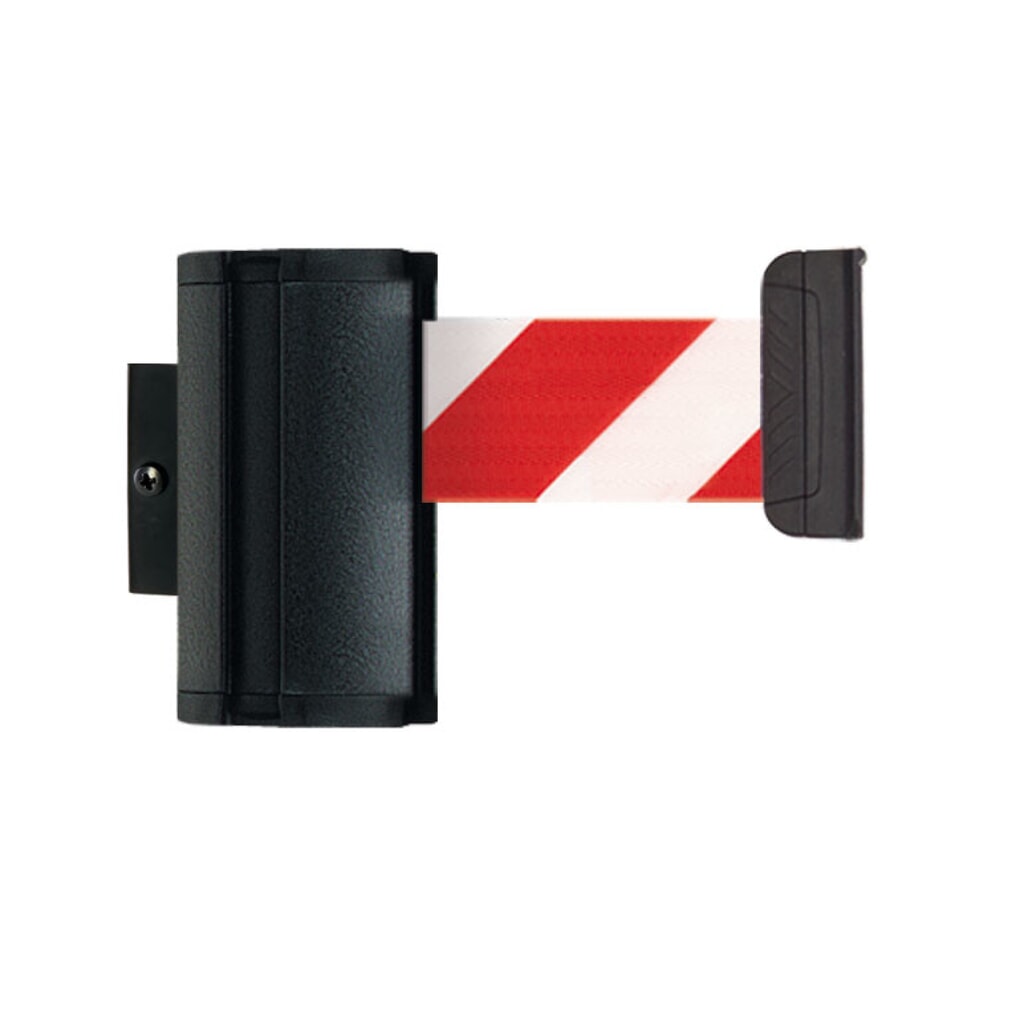 Imagen del producto: Cinta de pared para acordonar M para colgar, longitud 2,3 m, rayas diagonales rojas / blancas