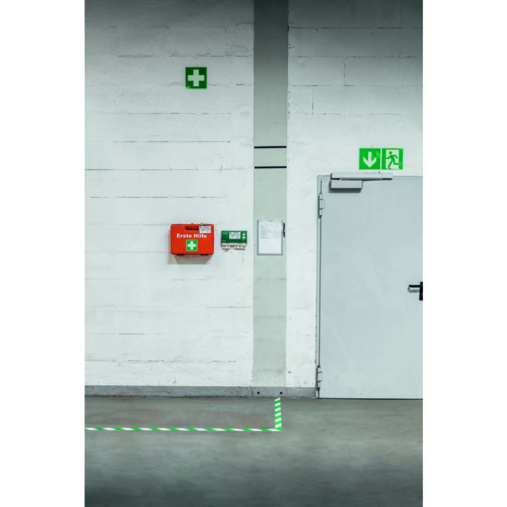 Número de imagen del producto 3: cinta de señalización del suelo DURALINE® 50/07 DURALINE, verde/blanco