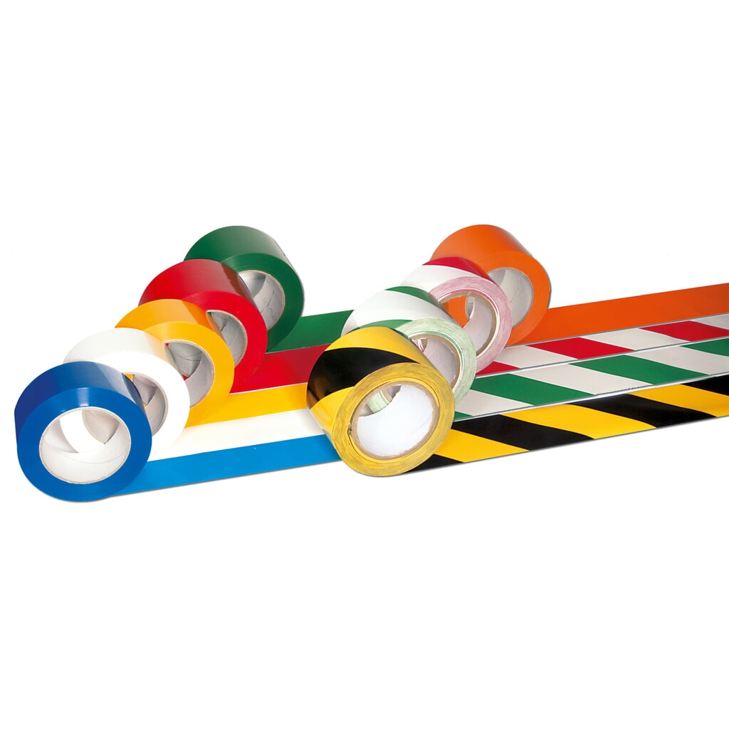 Imagen del producto: Cinta de señalización del suelo PROline-tape, autoadhesiva, ancho de bobina 50 mm, roja