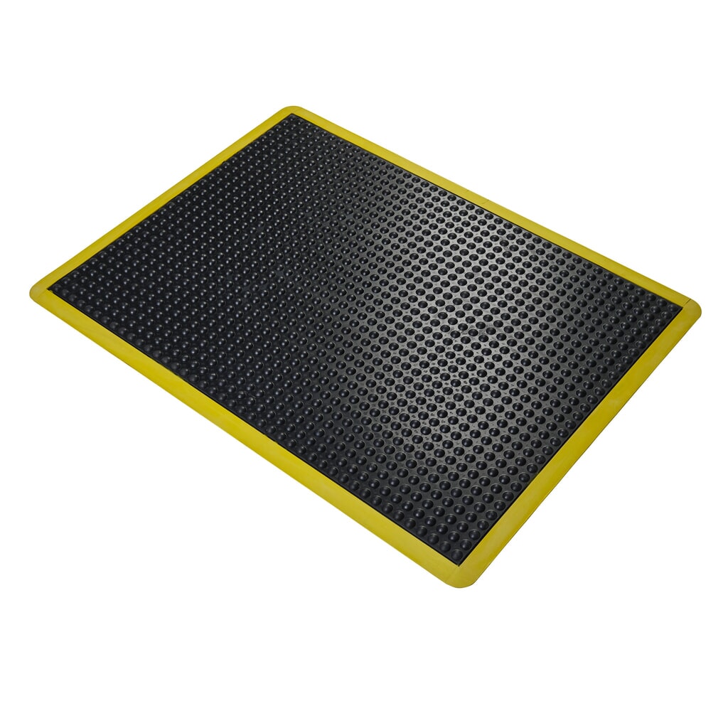 COBA Alfombrilla antifatiga Bubblemat Safety, An x Fo 900 x 1.200 mm, negra/amarilla Imagen del producto: COBA Alfombrilla antifatiga Bubblemat Safety, An x Fo 900 x 1.200 mm, negra/amarilla