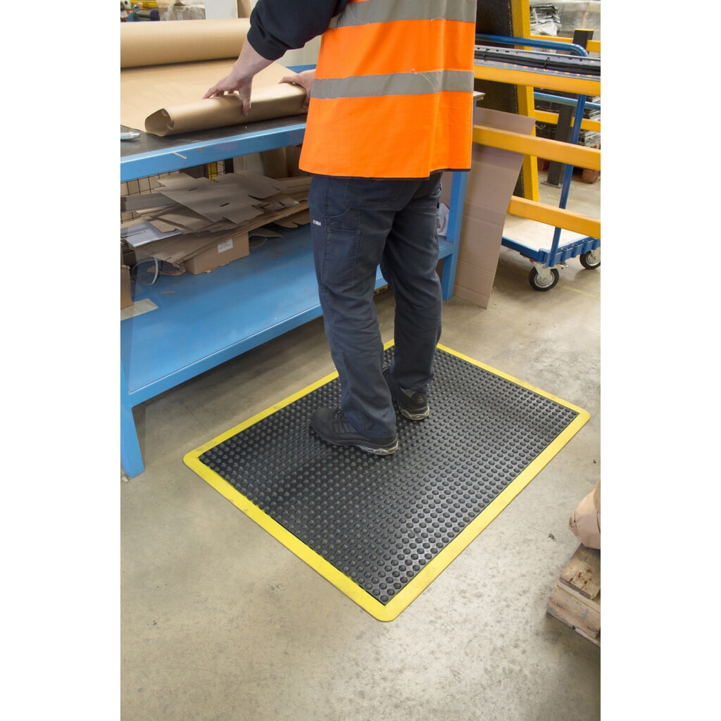 Número de imagen del producto 3: COBA Alfombrilla antifatiga Bubblemat Safety, An x Fo 900 x 1.200 mm, negra/amarilla