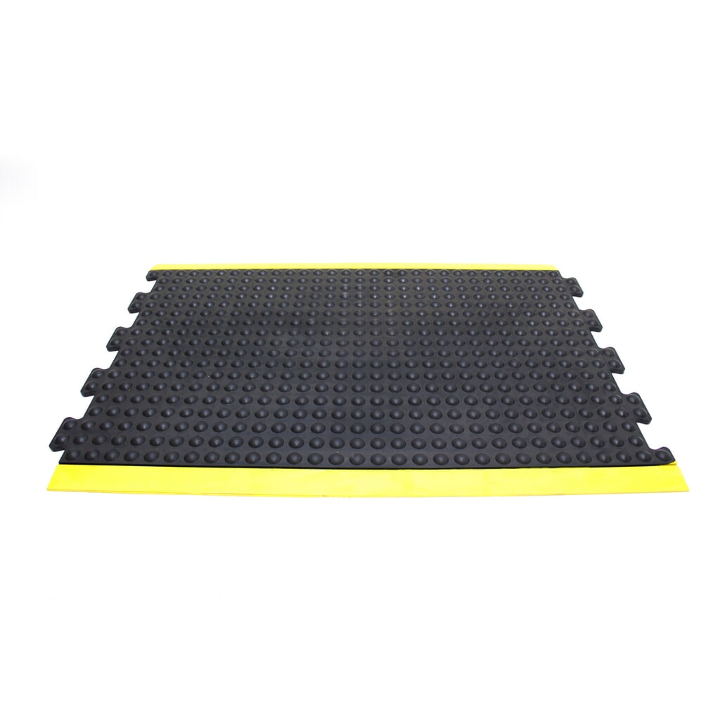 Número de imagen del producto 1: COBA Alfombrilla antifatiga Bubblemat Safety, pieza intermedia, An x Fo 600 x 900 mm, negra/amarilla