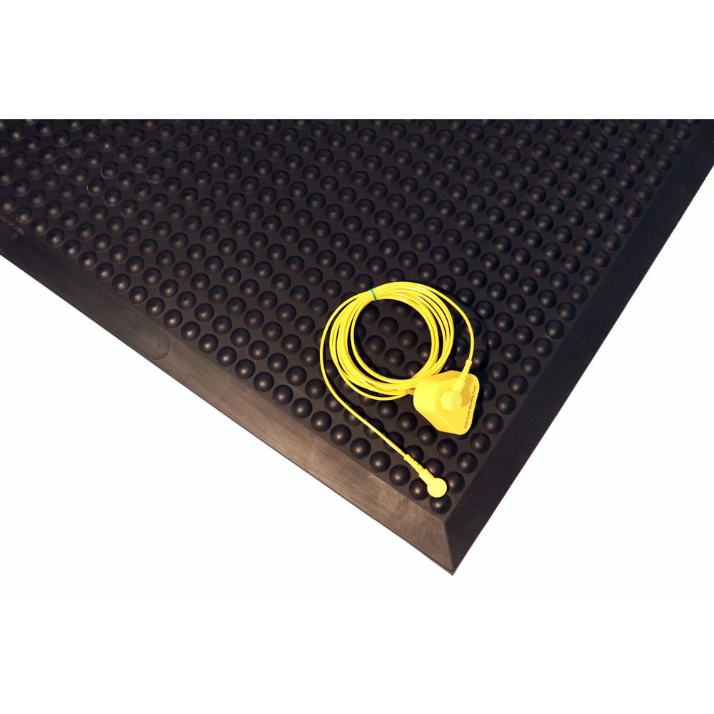 Número de imagen del producto 2: COBA Alfombrilla antifatiga COBAelite® ESD con cable a tierra, An x Fo 600 x 900 mm, negra